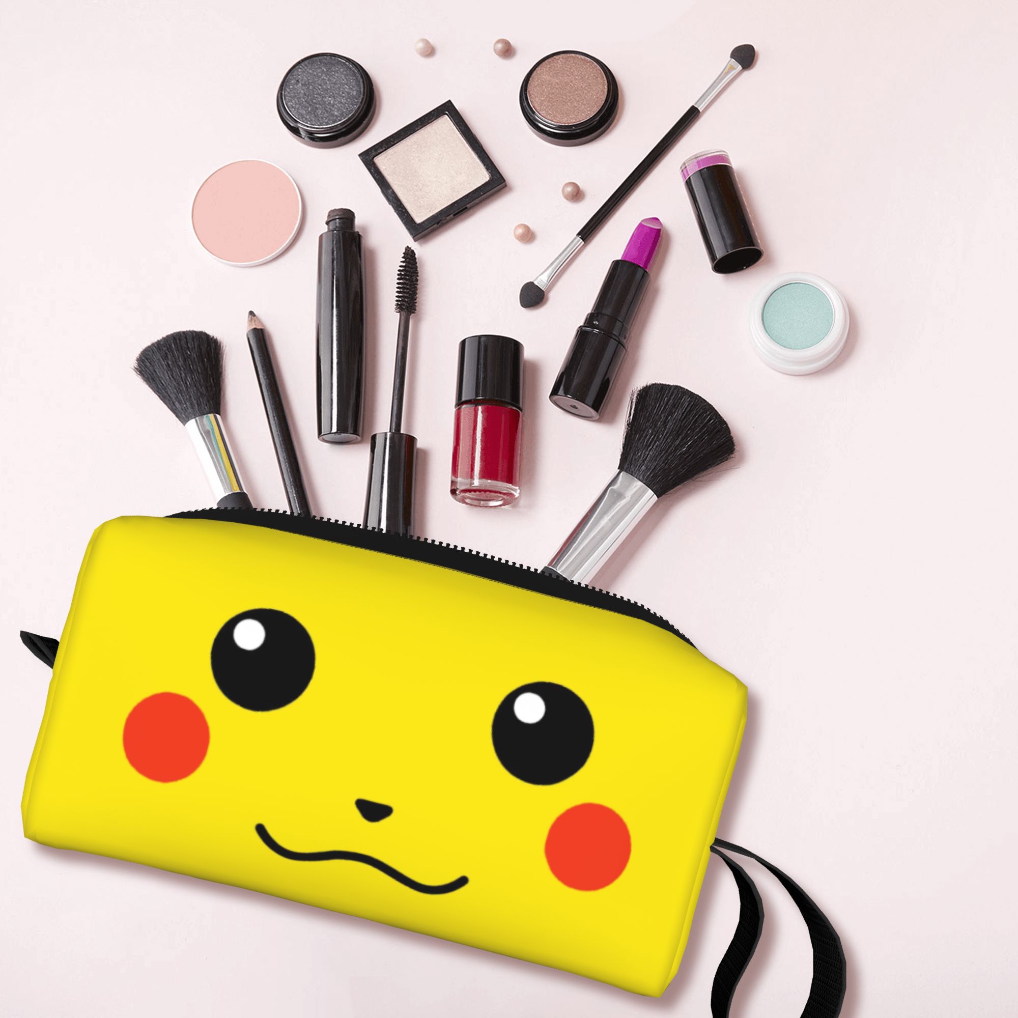 Beauty Makeup Kit Box - Tas Perlengkapan Mandi P-Pikachu Pokemon Kustom