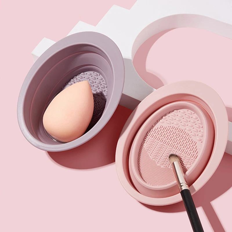 Beauty Home Makeup - Mangkuk Pembersih Kuas Makeup Silikon, Alat