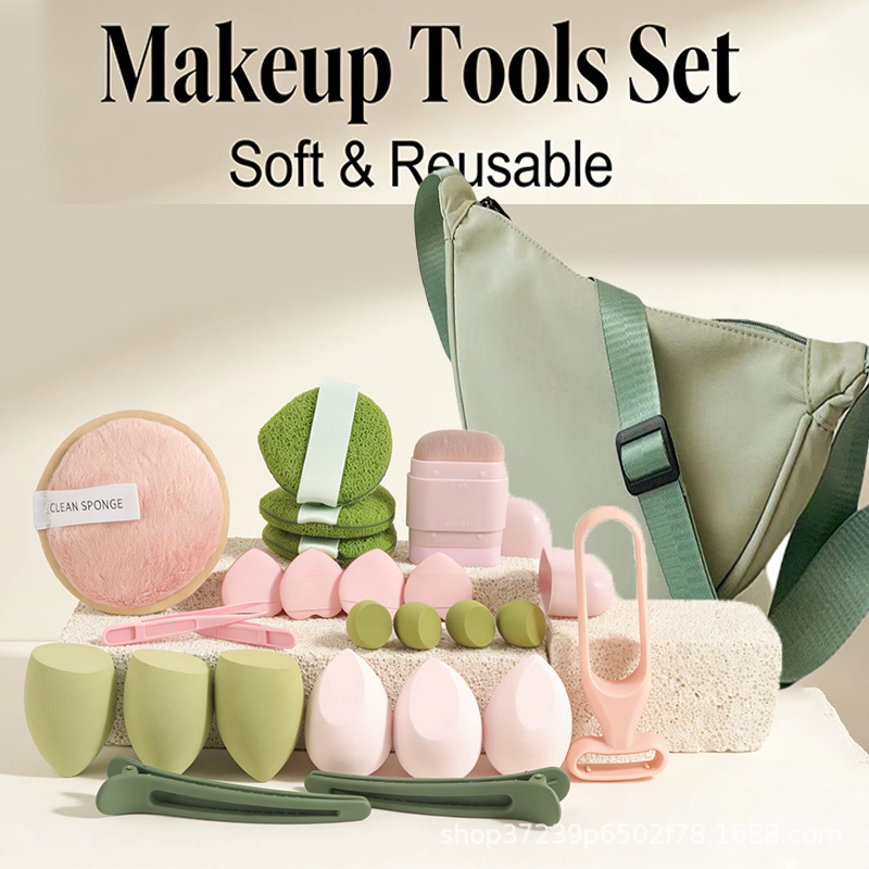 Beauty Makeup Kit - Tas Dumpling Stylish dengan 23 Pcs
