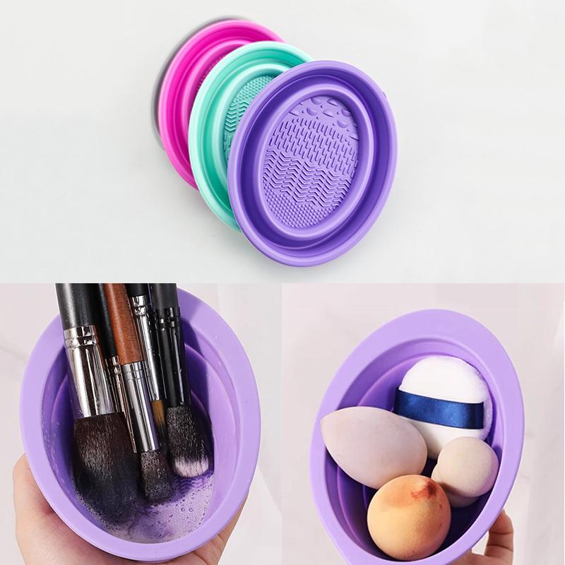 Beauty And Makeup Quotes - Pembersih Kuas Rias Silikon Lembut Mangkuk