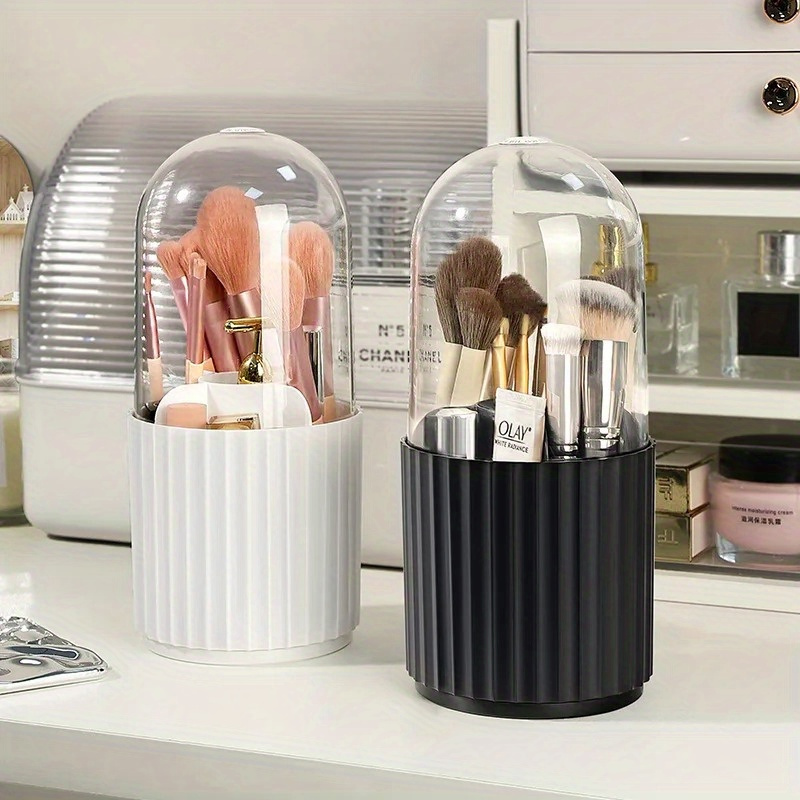 Beauty Makeup Desk - Tempat Kuas Rias dengan Tutup 360