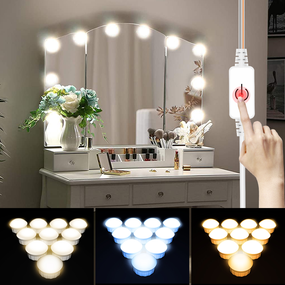 Beauty Makeup Desk - Lampu Cermin LED USB untuk Meja