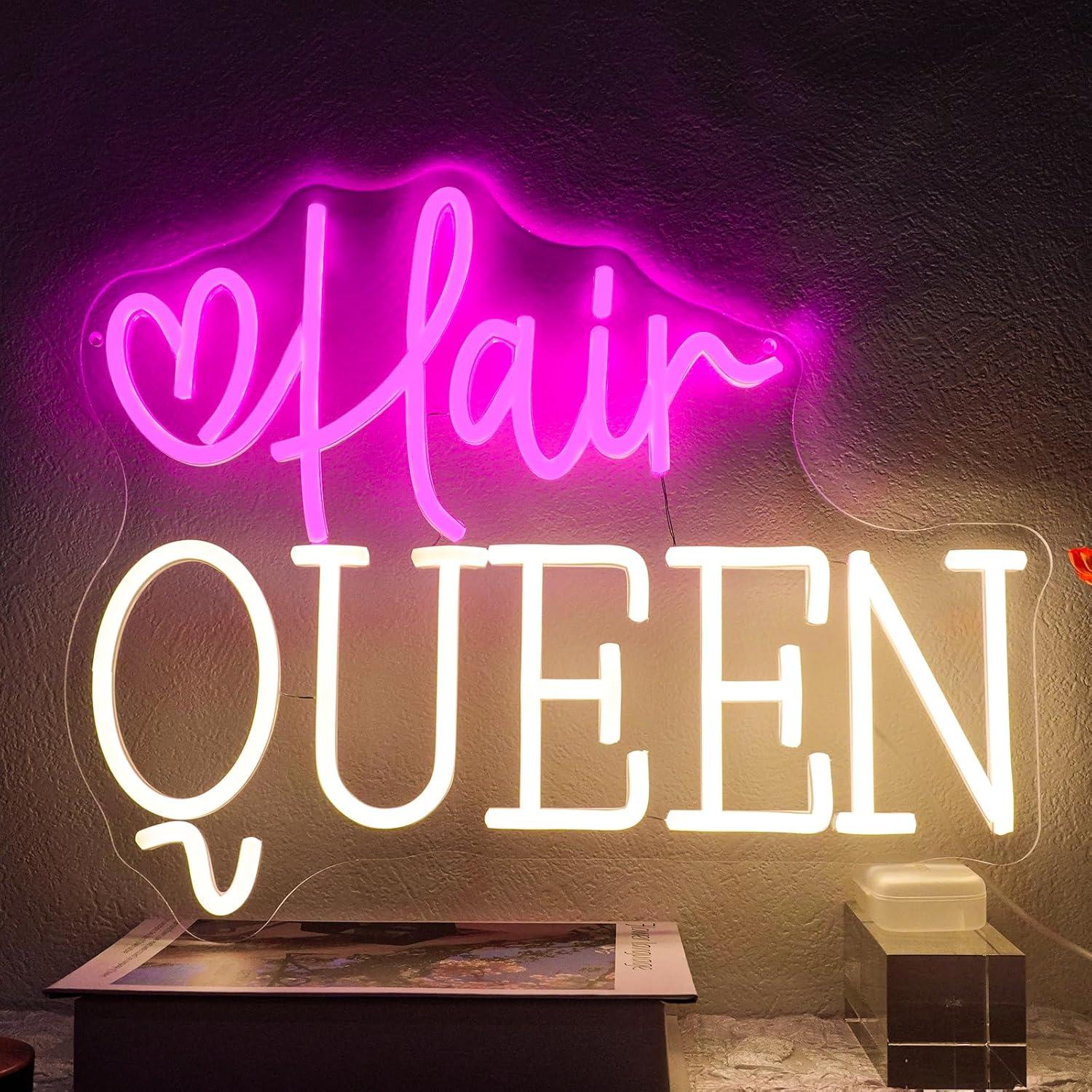 Beauty Makeup Stores - Lampu Neon Hair Queen yang Dapat