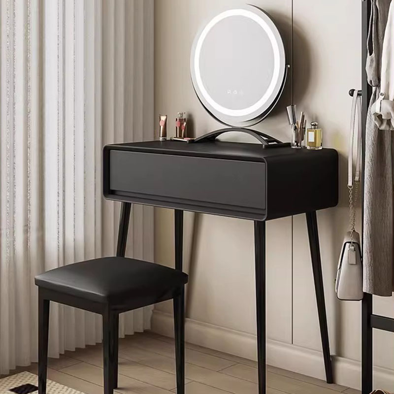 Makeup Beauty Lounge - Meja Rias Sudut Modern Kayu Organizer