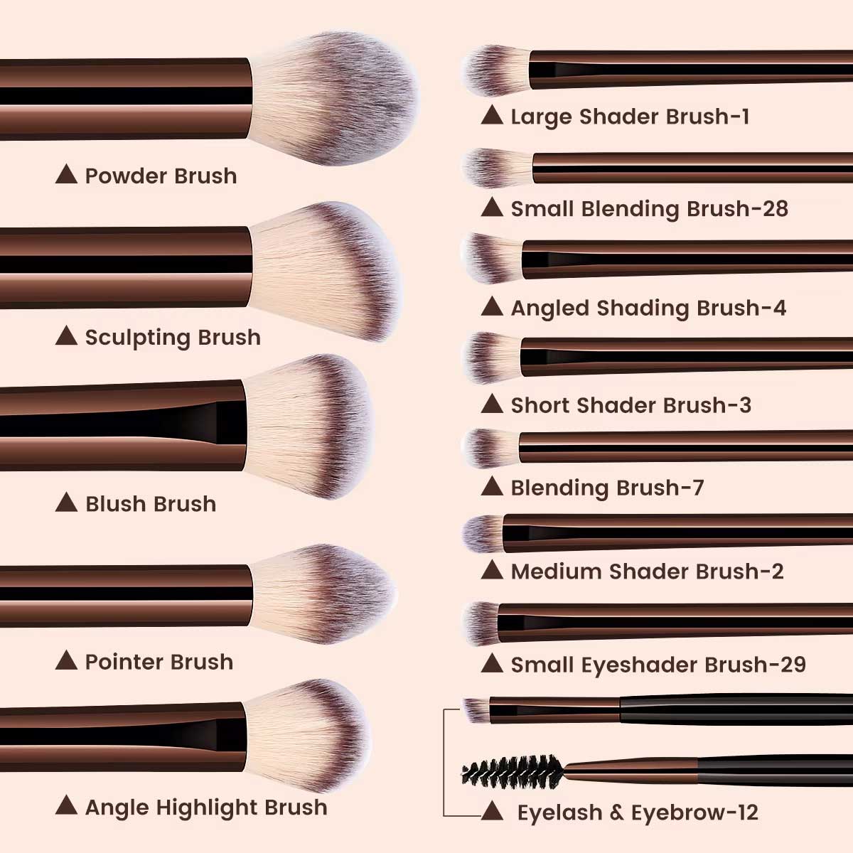 13 Buah Set Kuas Rias Foundati - Huda Beauty Makeup Brush Set ulasan dan harga