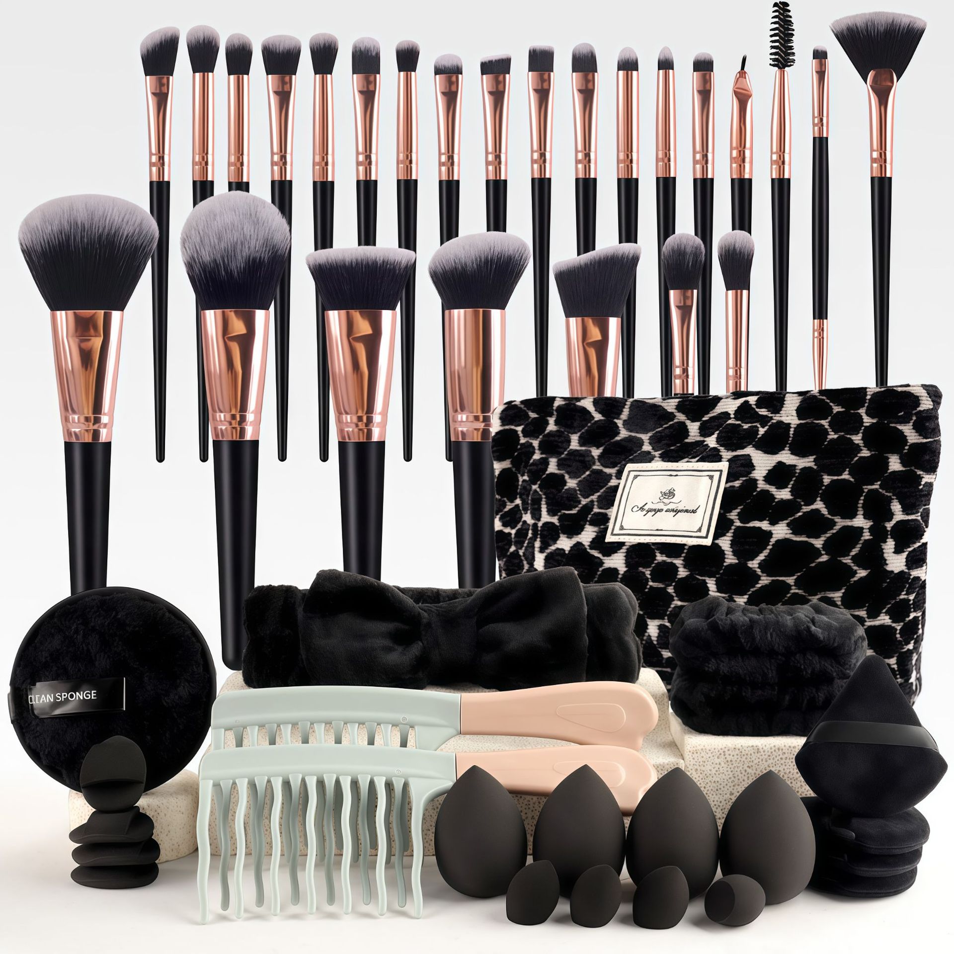 Set Kuas Makeup Gaya Chic deng - Makeup Brush Set ulasan dan harga