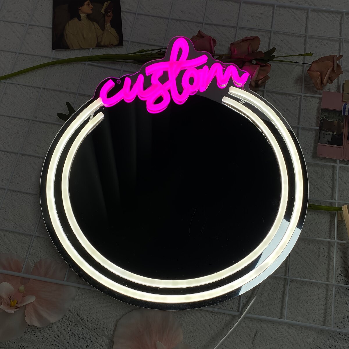Neon Sign Cermin Kustom, untuk - Makeup Beauty Lounge ulasan dan harga
