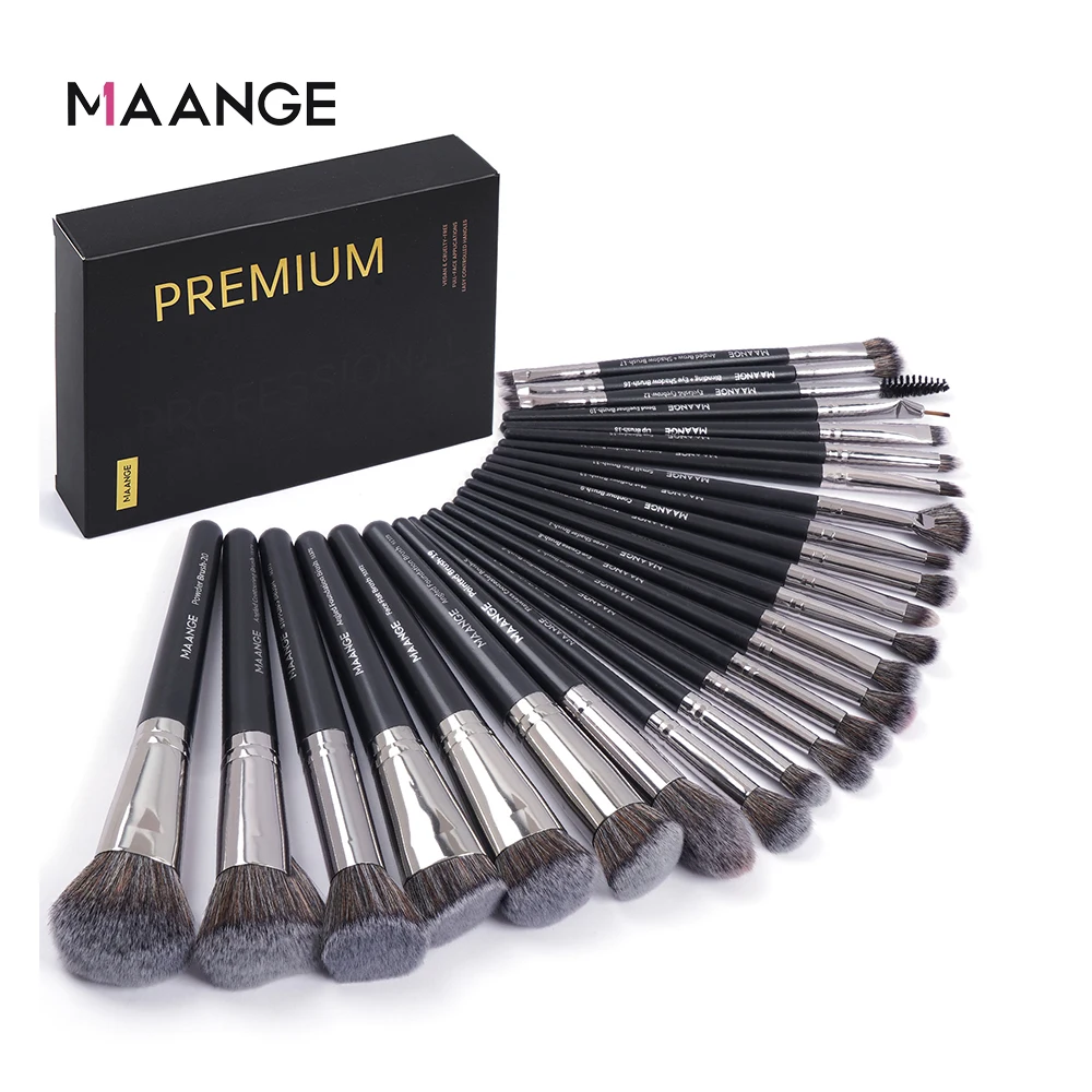 MAANGE Kit kuas rias wajah 25  - Huda Beauty Makeup Brush Set ulasan dan harga