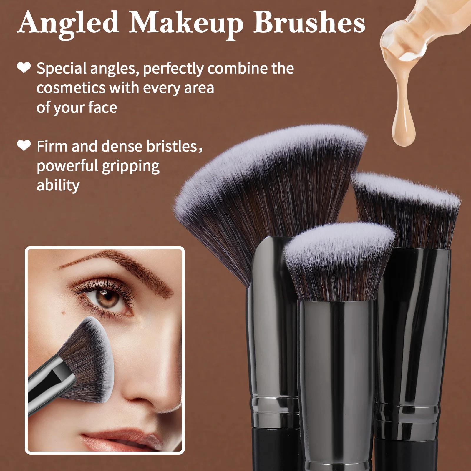 MAANGE Kit kuas rias wajah 25  - Huda Beauty Makeup Brush Set ulasan dan harga