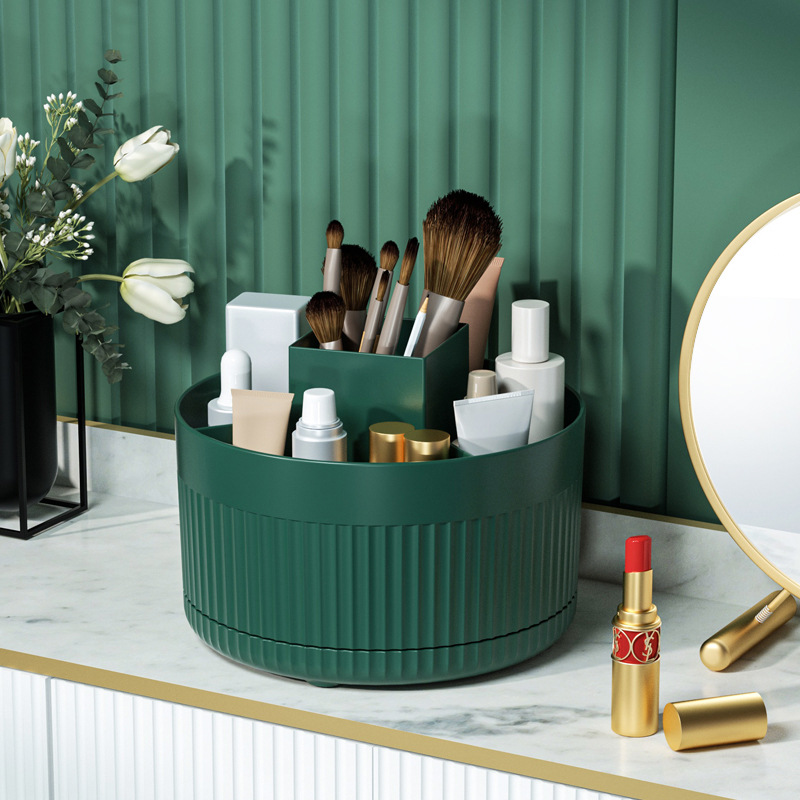 360 °   Wadah Penyimpanan Kuas - Beauty Makeup Desk ulasan dan harga