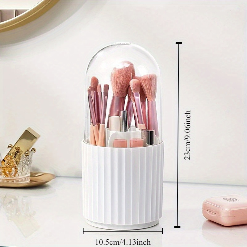 Tempat Kuas Rias dengan Tutup  - Beauty Makeup Desk ulasan dan harga