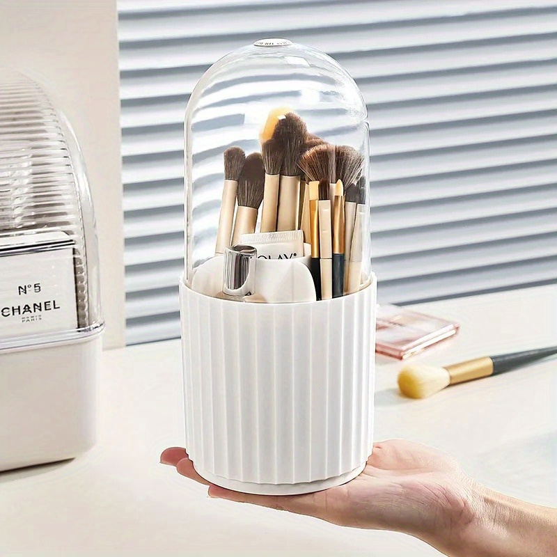 Tempat Kuas Rias dengan Tutup  - Beauty Makeup Desk ulasan dan harga