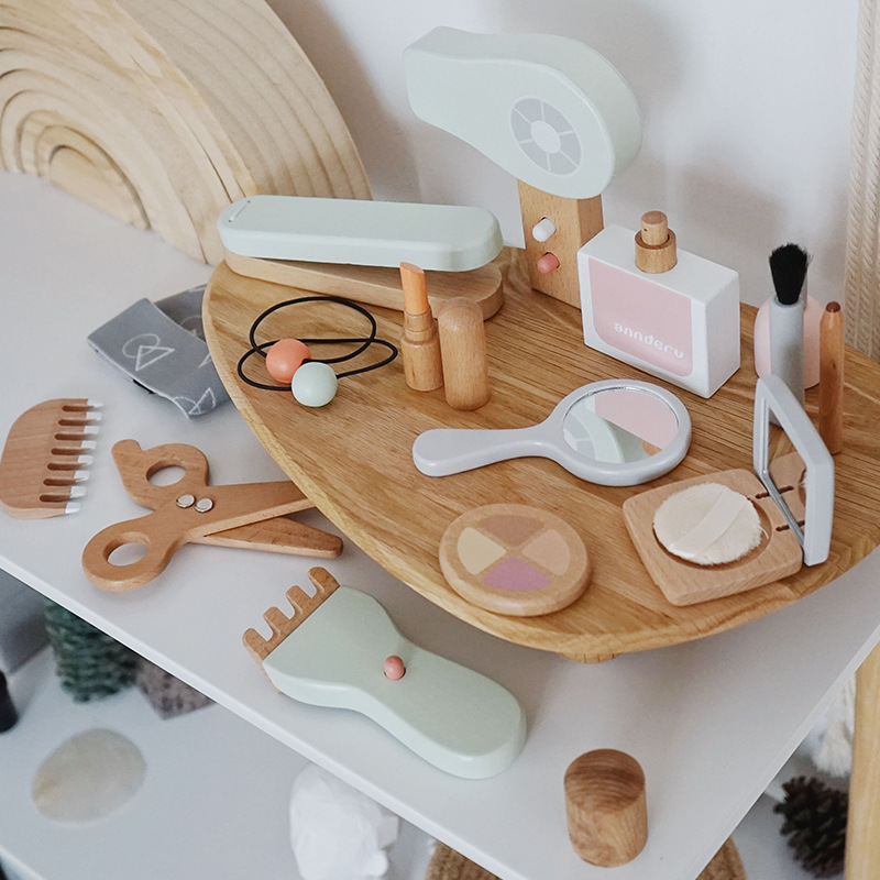 Set Mainan Rias Simulasi Kayu  - Makeup Beauty House ulasan dan harga