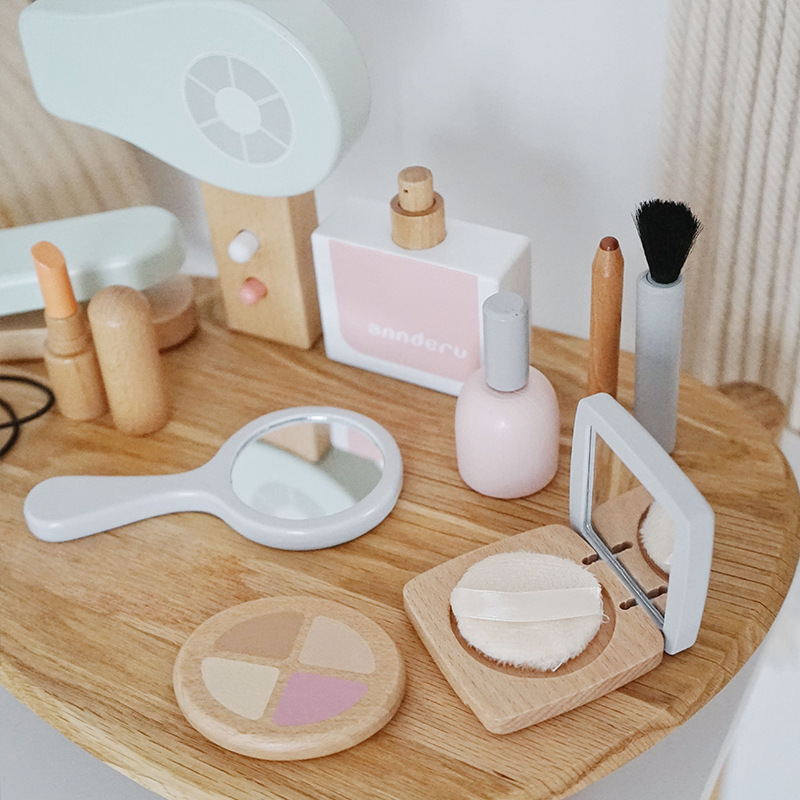 Set Mainan Rias Simulasi Kayu  - Makeup Beauty House ulasan dan harga