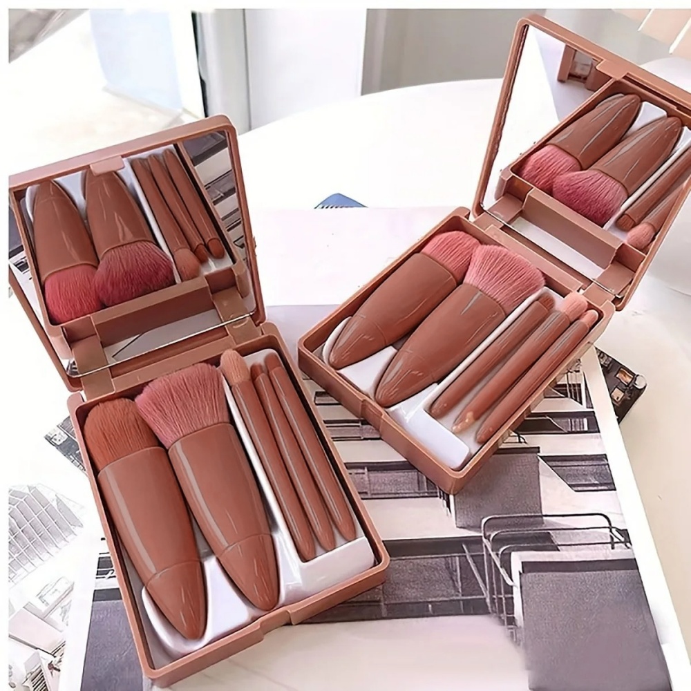 5Pcs Set Kuas Kosmetik Portabe - Beauty Makeup Kit Box ulasan dan harga
