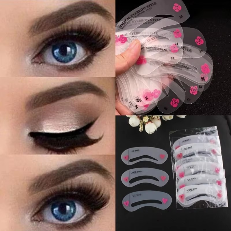 1/2/4/6set Set Stensil Alis ya - Beauty Makeup Kit ulasan dan harga
