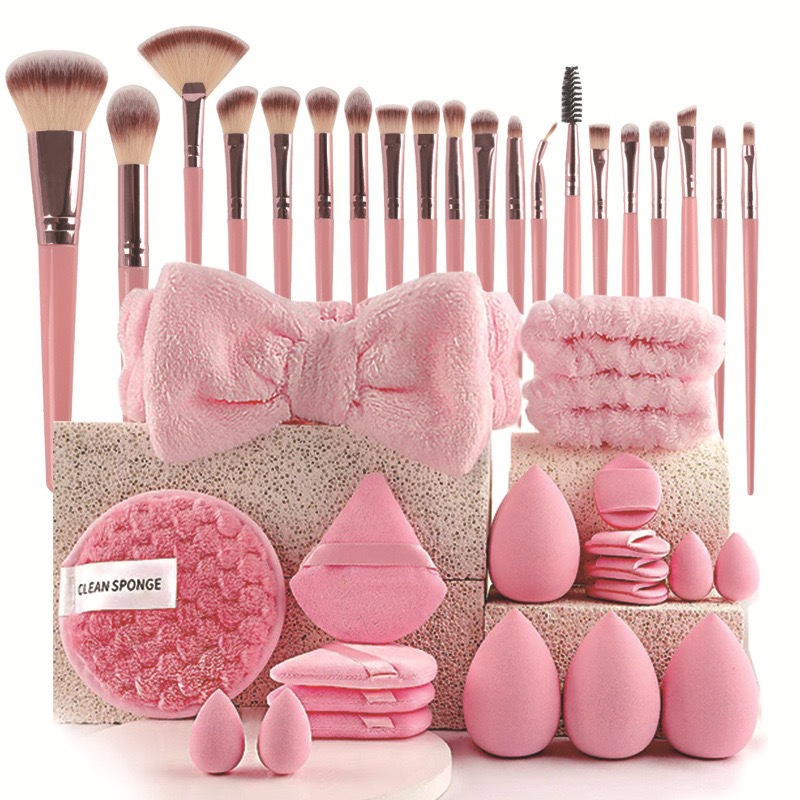 40 Pcs Set Alat Rias Wajah Len - Makeup Beauty Ro ulasan dan harga