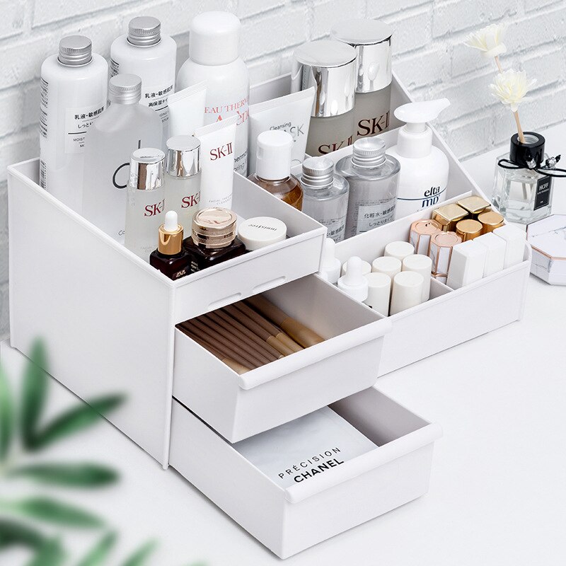1 buah kotak penyimpanan makeu - Beauty Makeup Desk ulasan dan harga