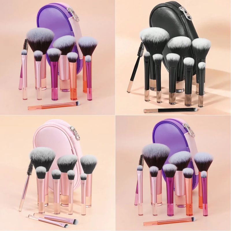 10Pcs Set Kuas Makeup Portabel - Huda Beauty Makeup Brush Set ulasan dan harga