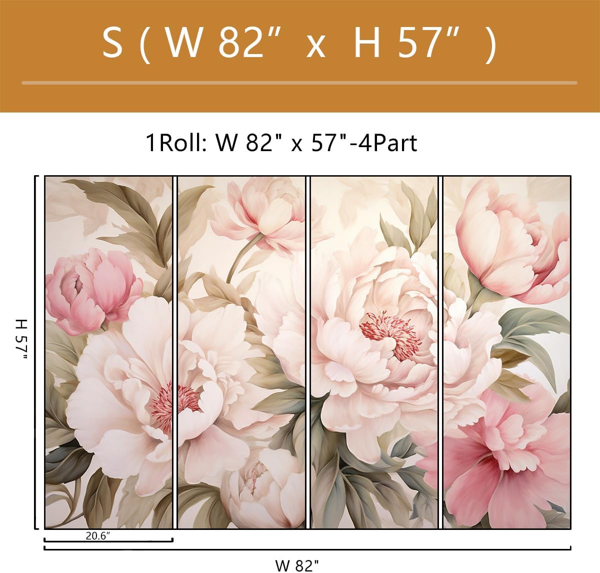 Wallpaper Mural Bunga Peony El - Beauty Makeup Desk ulasan dan harga