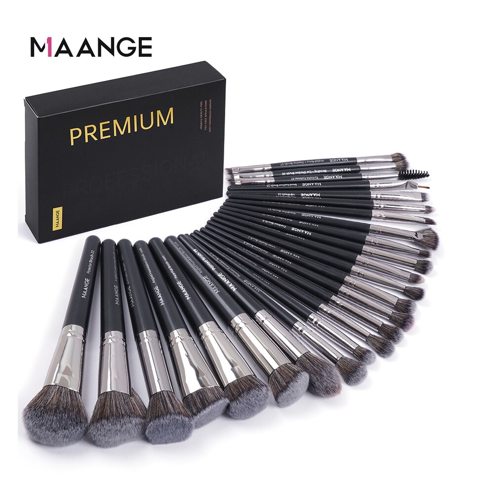 MAANGE Kit kuas rias wajah 25  - Huda Beauty Makeup Brush Set ulasan dan harga