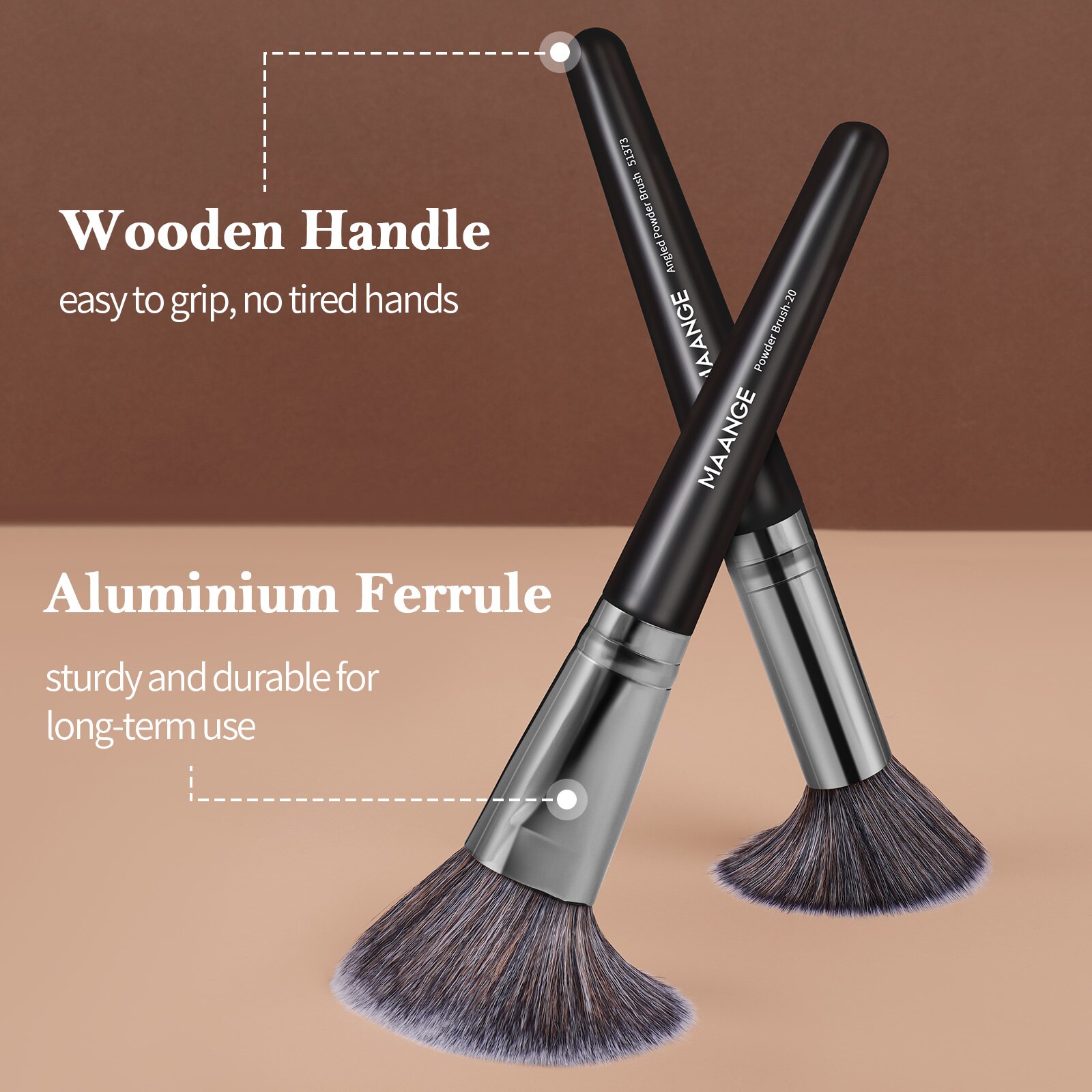 MAANGE Kit kuas rias wajah 25  - Huda Beauty Makeup Brush Set ulasan dan harga