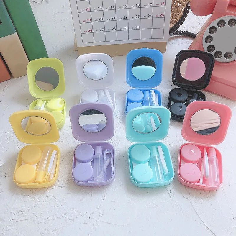 Kotak lensa kontak Mini, wadah - Beauty Makeup Kit ulasan dan harga