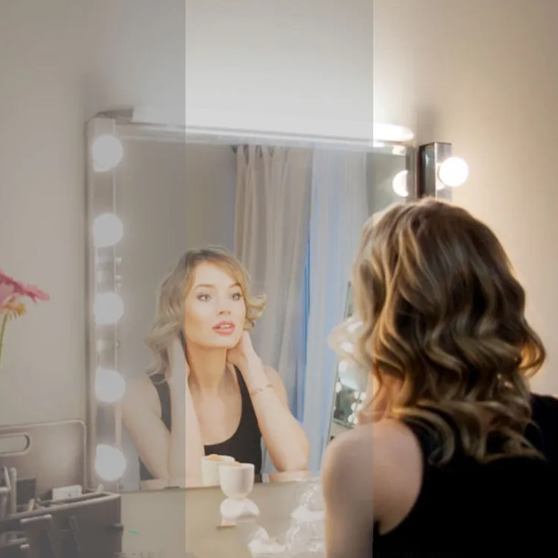 Cermin Rias LED dengan Lampu,  - Beauty Makeup Desk ulasan dan harga